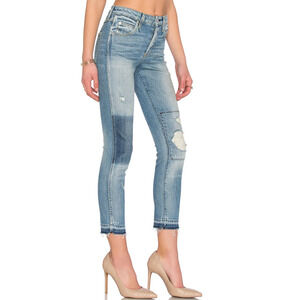 AMO Denim Babe ankle crop skinny jeans in Keepsake blue size 26